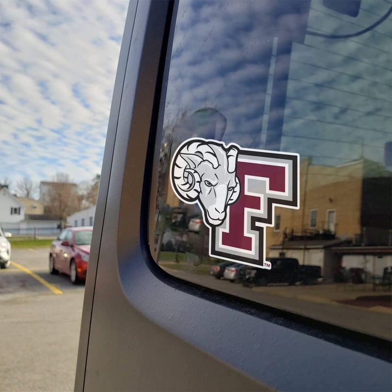 Nudge Printing Fordham University Rams Block F Maroon and Grey Logo Weatherproof Vinyl Sticker Car Decal from - Image 3